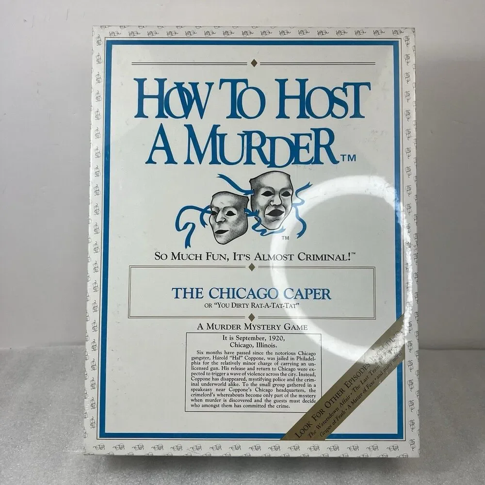How to Host  A Murder The Chicago Caper Vintage 1985 Game Brand New  Sealed
